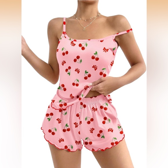 Other - Cherry Print Sleepwear Set